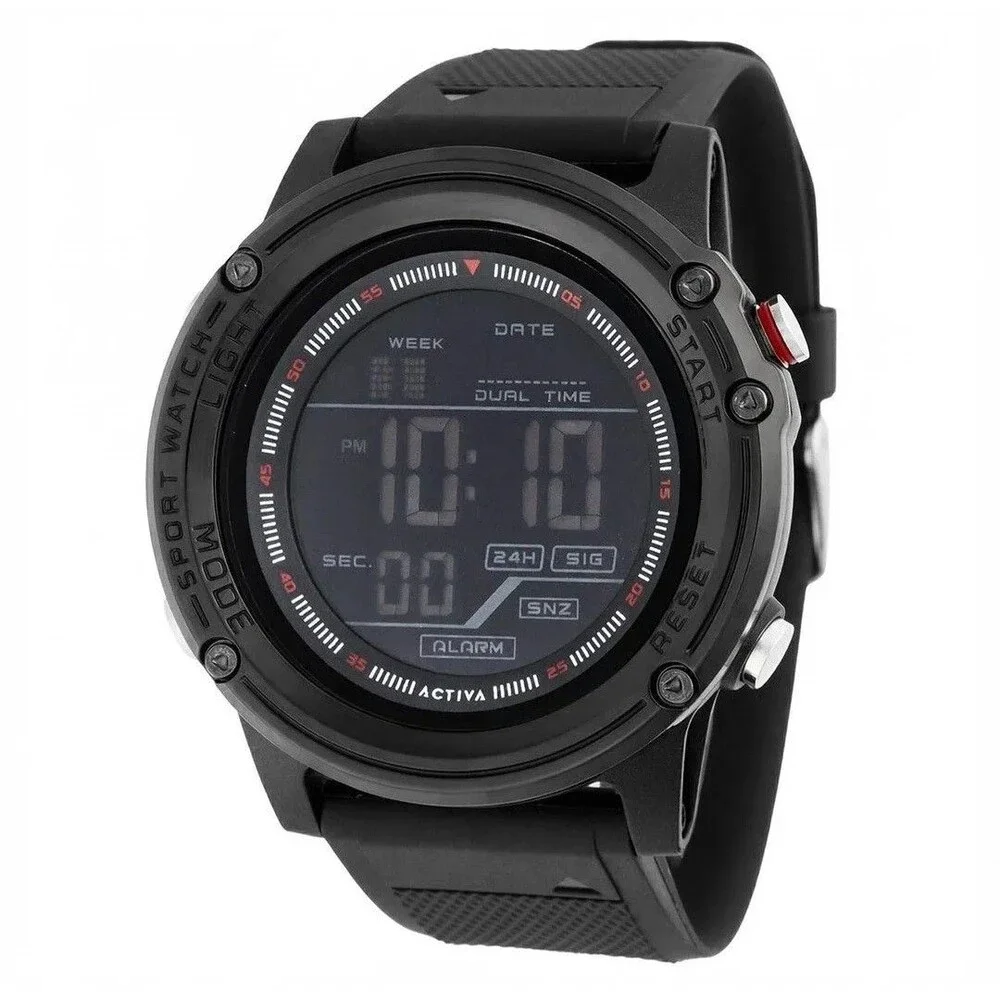 Activa Voyager of Time X Invicta Men's Digital Watch - 52mm, Black ACW8125-001